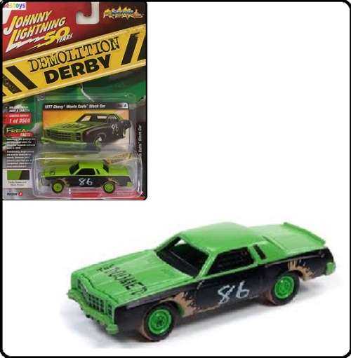 Johnny Lightning Diecast Model Car Street Freaks Chevy Chevrolet Monte Carlo Stock Car 1977 No 86