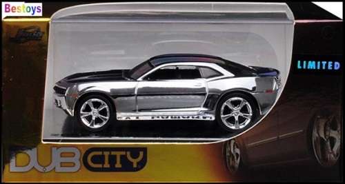 JADA  Diecast Model Car DUB City 91309 Chevy Chevrolet Camaro Concept 2006 Limited Ed Chrome 1/64 sc