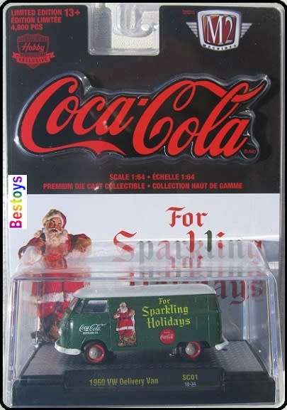 Castline M2 Diecast Model Car VW Volkswagen Panelvan 1960 "Coca Cola" 1/64 scale new in pack