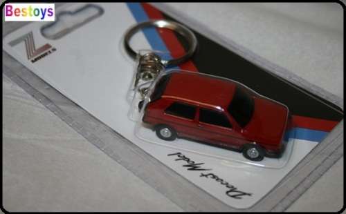Z Models Diecast Model Car VW Volkswagen Golf Mk 2 Mk2 GTi on Keyring Keychain new in pack