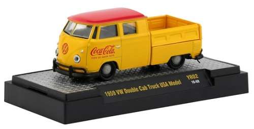 Castline M2 Diecast Model Car VW Volkswagen Kombi Double Cab Pickup 1959 USA "Coca Cola" 1/64 scale