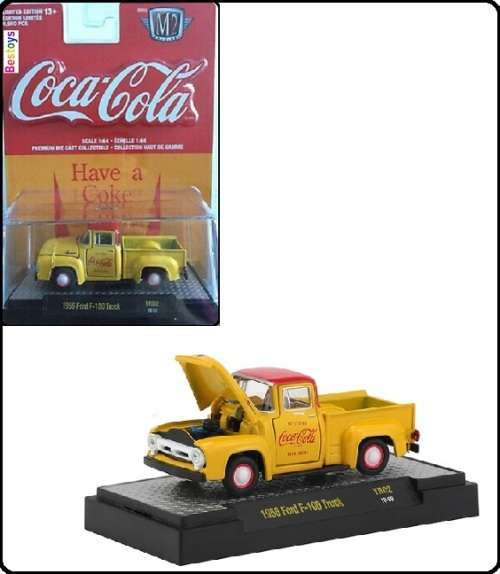 Castline M2 Diecast Model Car Ford F 100 F100 Pickup 1956 "Coca Cola" 1/64 scale new in pack