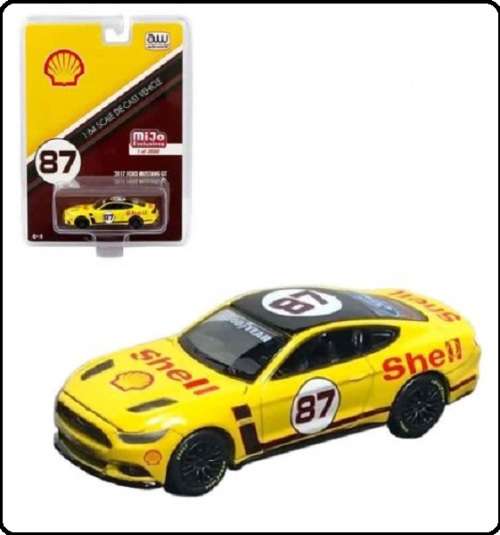 Auto World Diecast Model Car MiJo Exclusive Ford Mustang GT 2017 No 87 `Shell` Limited Edition 1/64