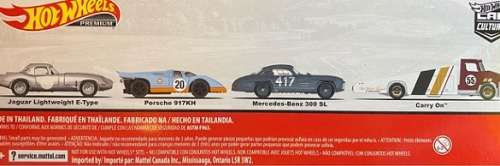 Hotwheels Hot Wheels Diecast Model Car Premium Set Race Cars Mercedes Porsche Jaguar Transporter Tru