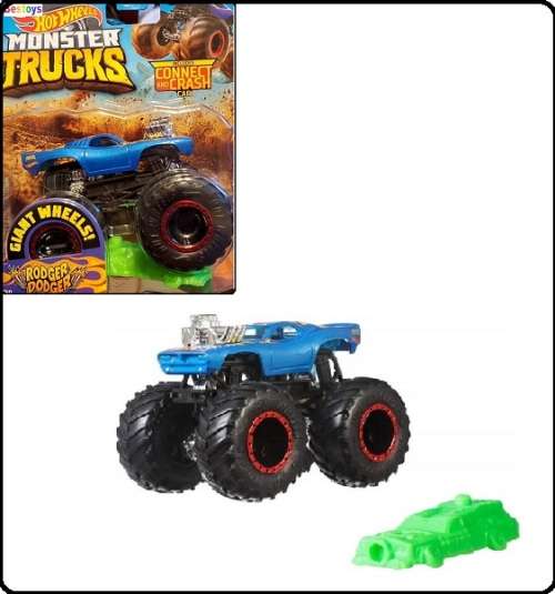 Hotwheels Hot Wheels Diecast Model Car Monster Trucks Rodger Dodger + plastic car 1/64 scale new