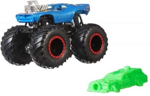 Hotwheels Hot Wheels Diecast Model Car Monster Trucks Rodger Dodger + plastic car 1/64 scale new