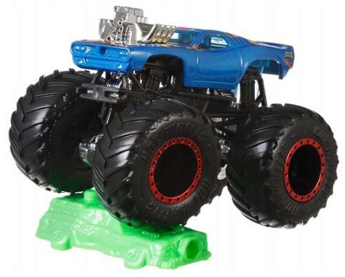 Hotwheels Hot Wheels Diecast Model Car Monster Trucks Rodger Dodger + plastic car 1/64 scale new