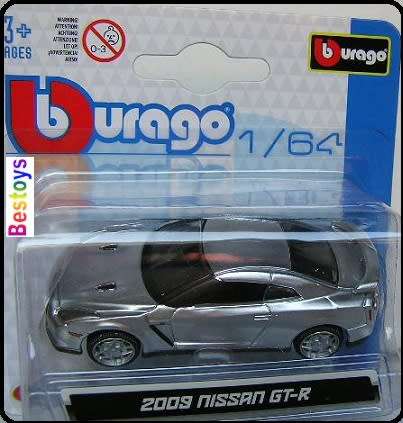 Burago Diecast Model Car Nissan GTR GT-R 2009 1/64 scale