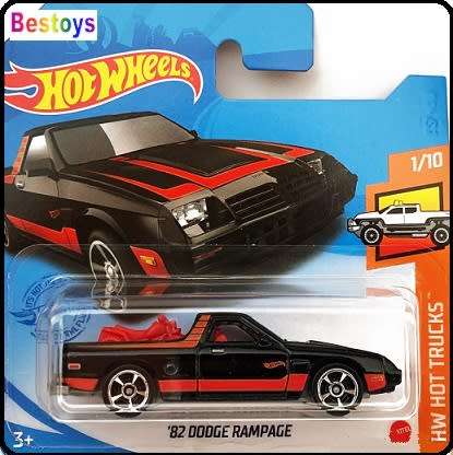 Hotwheels Hot Wheels Diecast Model Car 2021 175 / 250  Dodge Rampage 1982 + Trike 1/64 scale new