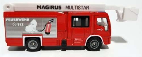 SIKU 1749 Magirus Multistar TLF Fire Engine Truck + telescopic mast 1/87 HO railway scale