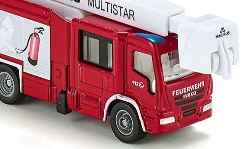 SIKU 1749 Magirus Multistar TLF Fire Engine Truck + telescopic mast 1/87 HO railway scale