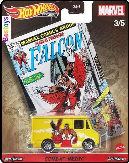 Hot Wheels Hotwheels Pop Culture Marvel Comics Combat Medic Van Falcon 1/64 scale