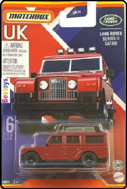 Matchbox Diecast Model Car UK Series Land Rover Series 2 Safari 1/64 scale new in pack