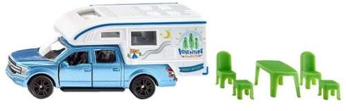 SIKU Diecast Model Car 1693 Ford F 150 F150 Pickup Camper with table and chairs 1/64 scale new