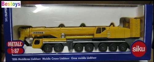 Siku Diecast Model 1886 Mobile crane truck Liebherr Construction 1/87 HO railway scale