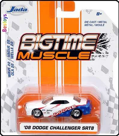 JADA  Diecast Model Car Bigtime Muscle Dodge Challenger SRT 8 SRT8 2008 1/64 scale new in pack