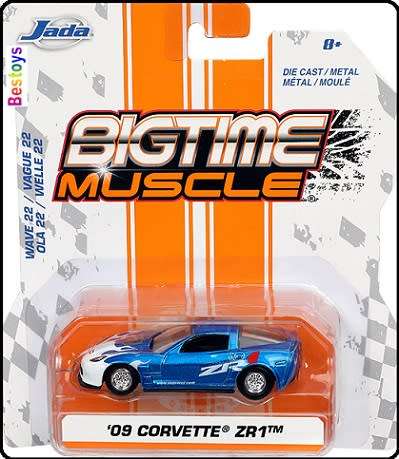 JADA  Diecast Model Car Bigtime Muscle Chevy Chevrolet Corvette ZR 1 ZR1 2009 1/64 scale new in pack