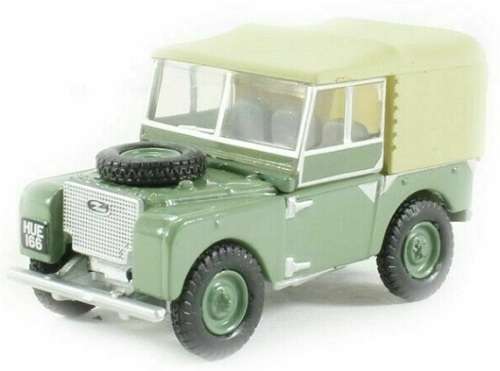 Oxford Diecast Model Car LAN180001 Land Rover Series I 80 inch HUE canvas top 1/76 OO rail scale new