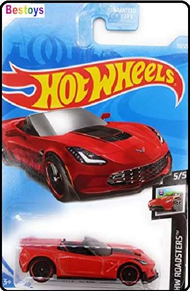 Hotwheels Hot Wheels Diecast Model Car 2019 95 / 250 Chevy Chevrolet Corvette C7 C 7 Z06 Conv Roadst