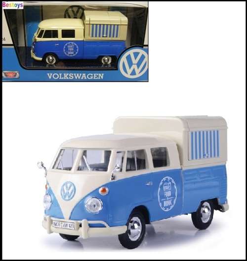 Motormax Motor Max 79550 VW Volkswagen Kombi T 1 T1 Double Cab Snack Van 1/24 scale