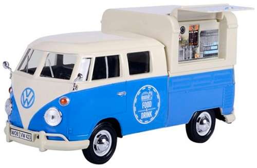 Motormax Motor Max 79550 VW Volkswagen Kombi T 1 T1 Double Cab Snack Van 1/24 scale