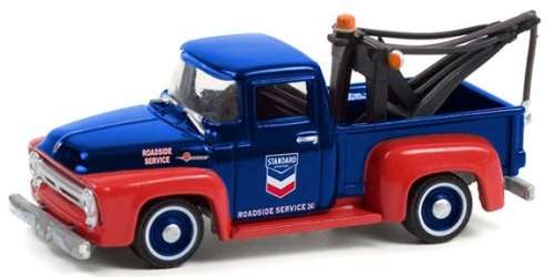 Greenlight Diecast Model Car Running on Empty Ford F 100 F100 Tow Truck 1954 "Standard" 1/64 scale