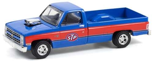 Greenlight Diecast Model Car Running on Empty Chevy Chevrolet Silverado Pickup 1987 Blown motor `STP