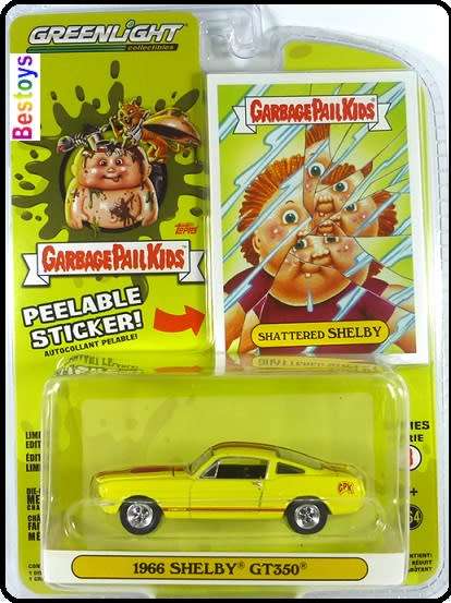 Greenlight Diecast Model Car Garbage Pail Kids Ford Mustang Shelby GT 350 GT350 1966 Shattered Shelb
