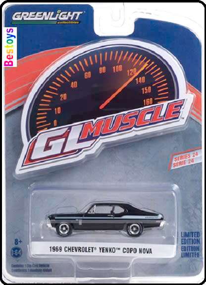 Greenlight Diecast Model Car Muscle Chevy Chevrolet Yenko COPO Nova 1969 1/64 scale new in pack