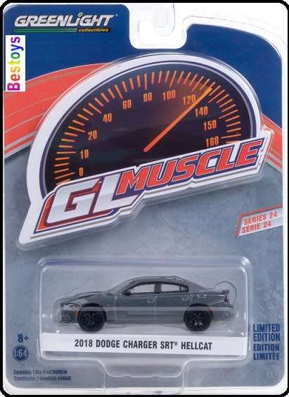 Greenlight Diecast Model Car Muscle Dodge Charger SRT Hellcat 2018 1/64 scale new in pack