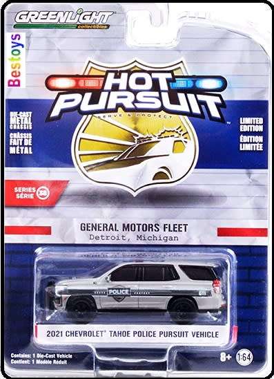 Greenlight Diecast Model Car Hot Pursuit Police Chevy Chevrolet Tahoe Pursuit Vehicle 2021 General M