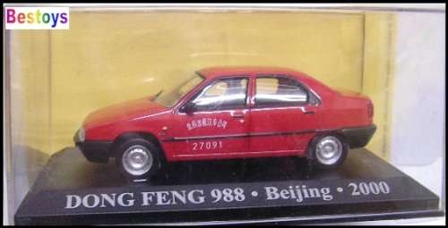 Taxi Diecast Model Car Collection Dong Feng 988 Citroen ZX Beijing 2000 1/43 scale new in pack