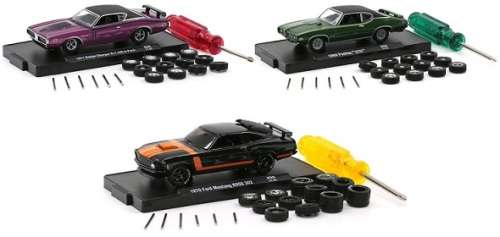 Castline M2 Diecast Model Car Wheels Series Ford Mustang Boss 302 1970 + 3 extra sets wheels 1/64 sc