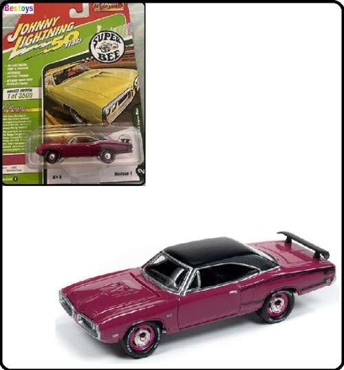 Johnny Lightning Diecast Model Car Classic Gold Dodge Coronet Super Bee 1970 1/64 scale new in pack