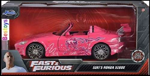 JADA Diecast Model Car 54030 Honda S2000 S 2000 Suki Fast & Furious Movie Film TV 1/24 scale new
