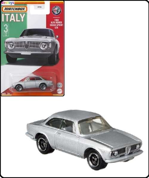 Matchbox Diecast Model Car Italy series Alfa Romeo Giulia Sprint GTA 1965 1/64 scale new in pack