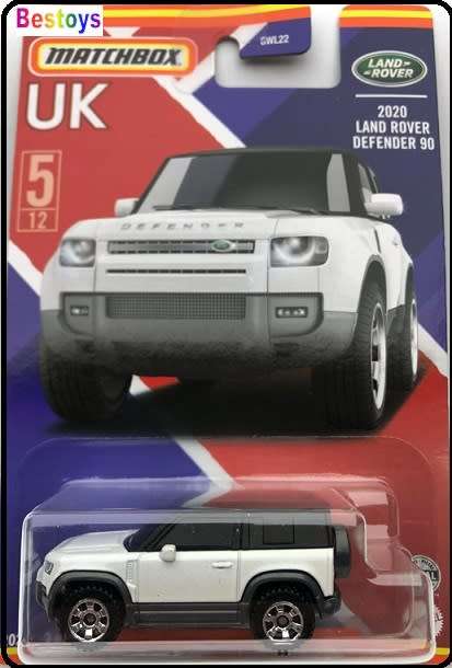Matchbox Diecast Model Car UK series Land Rover Defender 90 2020 new in pack