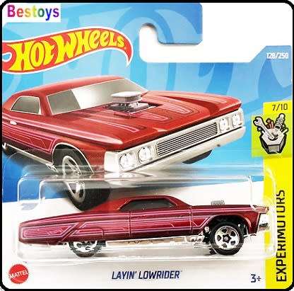 Hotwheels Hot Wheels Diecast Model Car 2022 128 / 250 Layin Lowrider Experimotors 1/64 scale new