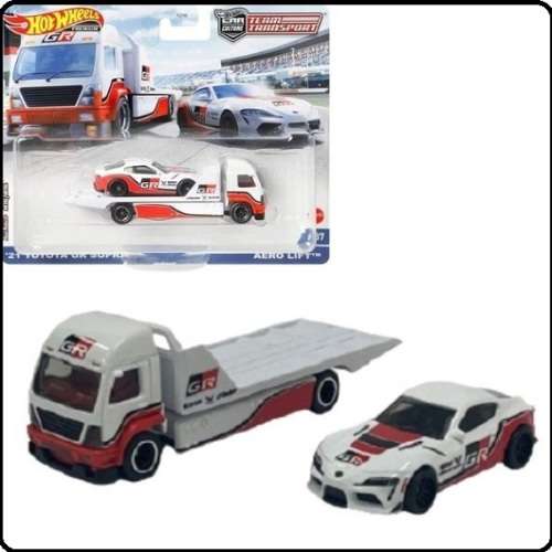 Hot Wheels Hotwheels Model Car Culture Team Transport Toyota GR Supra 2021 + Aero Lift Truck