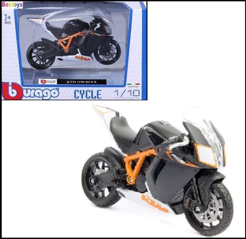 Burago Diecast Model Motorcycle Bike KTM 1190 RC8 R RC 8 R 1/18 scale