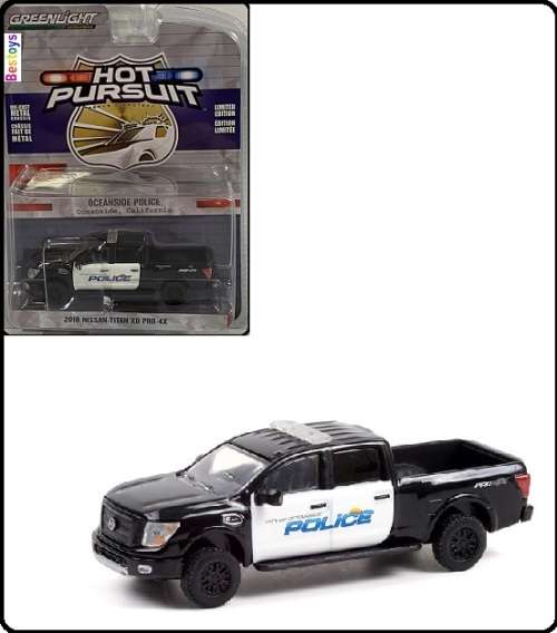 Greenlight Hot Pursuit Police Nissan Titan XD Pro 4x4 2018 Oceanside Police California