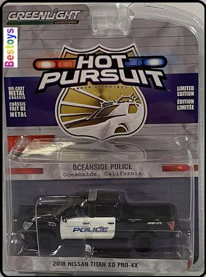 Greenlight Hot Pursuit Police Nissan Titan XD Pro 4x4 2018 Oceanside Police California
