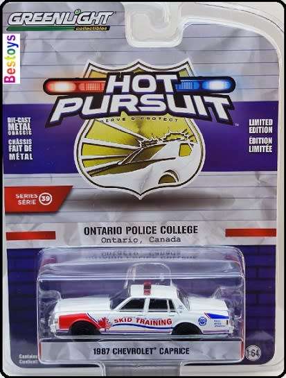 Greenlight Diecast Model Car Hot Pursuit Police Chevy Chevrolet Caprice 1987 Ontario Police College