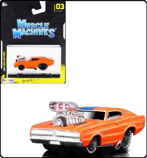 Maisto Muscle Machines Diecast Model Car Dodge Charger 1966 1/64 scale new in pack