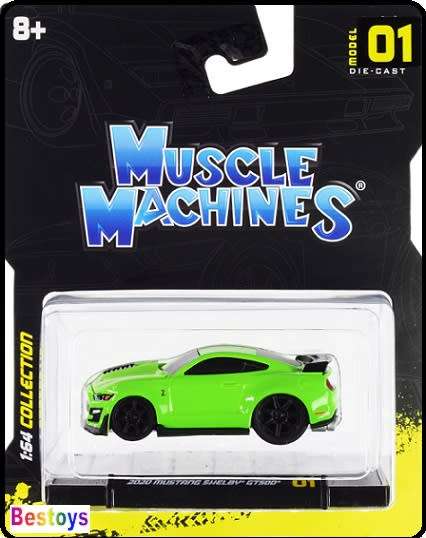 Maisto Muscle Machines Diecast Model Car Ford Mustang Shelby GT 500 GT500 2020 1/64 scale new in pac