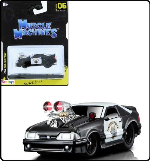 Maisto Muscle Machines Ford Mustang SVT Cobra 1993 "Highway Patrol" 1/64 scale