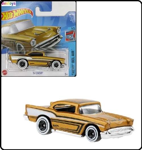 Hotwheels Hot Wheels Diecast Model Car 2022 44/250 Chevy Chevrolet 1957 Bel Air 1/64 scale