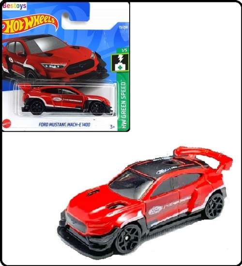 Hotwheels Hot Wheels Diecast Model Car 2022 73 / 250  Ford Mustang Mach E 1400 E1400 Green Speed