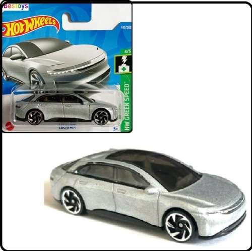 Hotwheels Hot Wheels Diecast Model Car 2022 147 / 250  Lucid Air Green Speed 1/64 scale new in pack