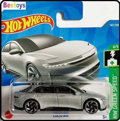 Hotwheels Hot Wheels Diecast Model Car 2022 147 / 250  Lucid Air Green Speed 1/64 scale new in pack